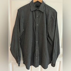 🌷Banana Republic shirt stripes navy blue green white colors